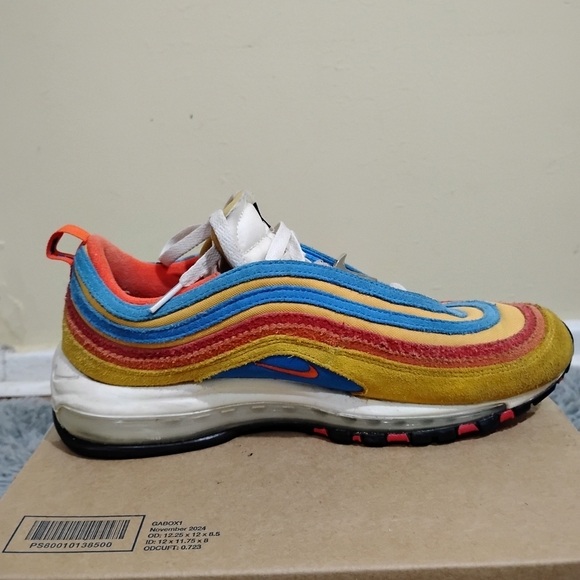 Nike Air Max 97 SE Running Club Men Size 10.5 Pollen Orange Sneakers DH1085-700 - Picture 11 of 13